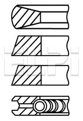 Set segmenti piston LP182 2218 STD ELPI